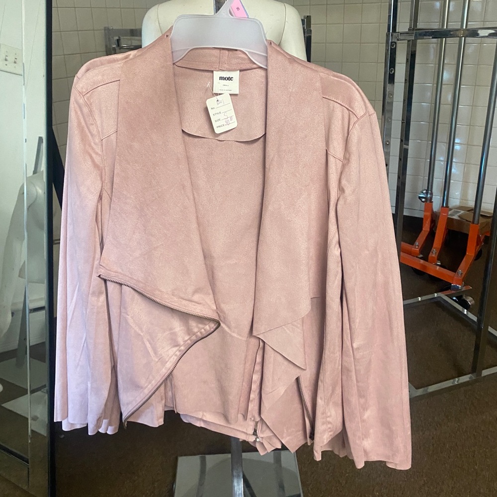 Pink suede jacket
